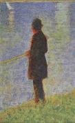 Georges Seurat Angler oil on canvas